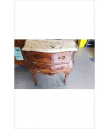 COMMODE MARQUETEE EN L\'ÉTAT DESSUS MARBRE 