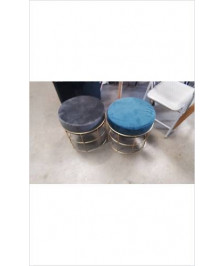 TABOURET METAL ET ALCANTARA