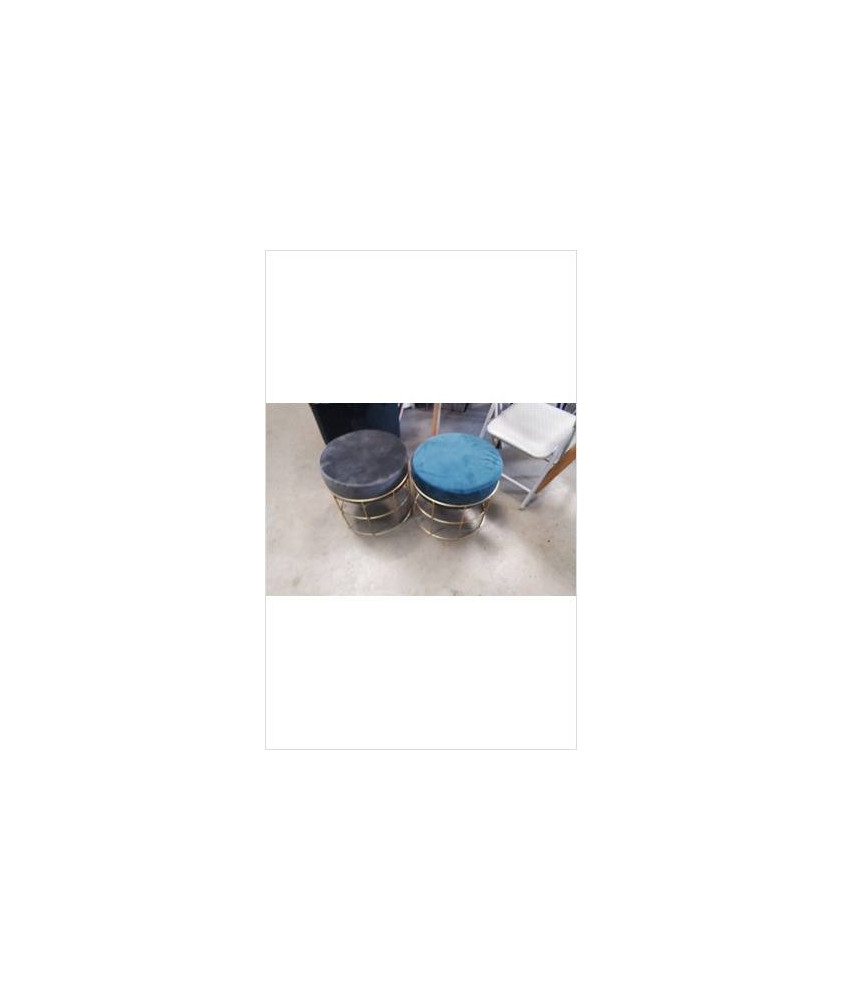 TABOURET METAL ET ALCANTARA
