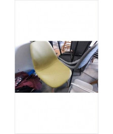 CHAISE TISSU JAUNE 