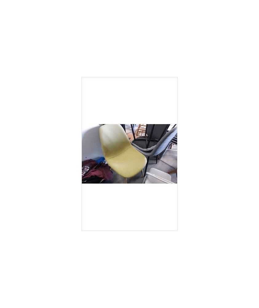 CHAISE TISSU JAUNE 