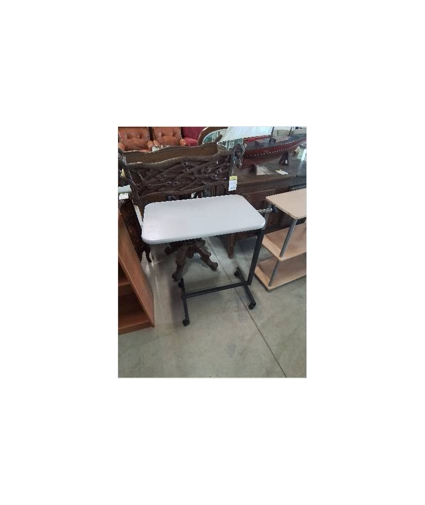 TABLE DE LIT A ROULETTES RÉGLABLE HAUTEUR 