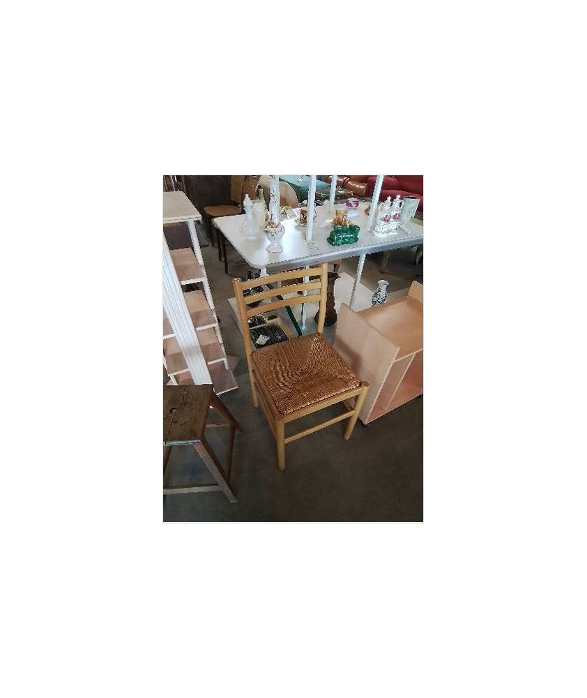 CHAISE DE CUISINE BOIS CLAIR PAILLÉ 