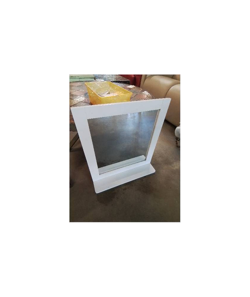 MIROIR A TABLETTE BOIS BLANC