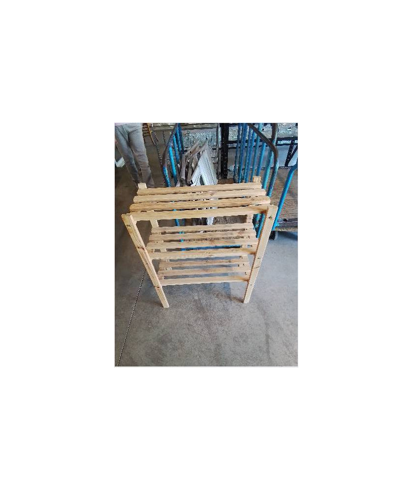 ÉTAGÈRE PIN 3 TABLETTES AJOURÉ 