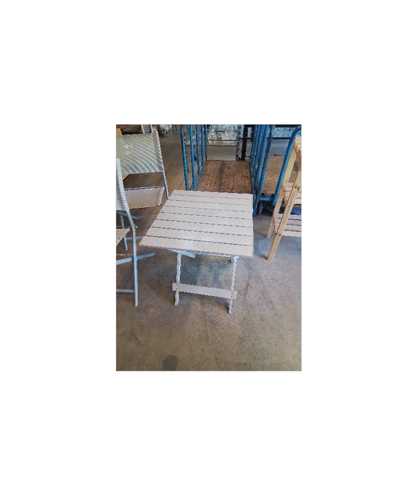 TABLE CARRE DE JARDIN PLIANTE ALUMINIUM 