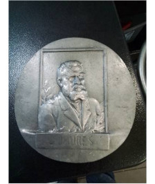 PLAQUE RONDE METAL JEAN JAURES