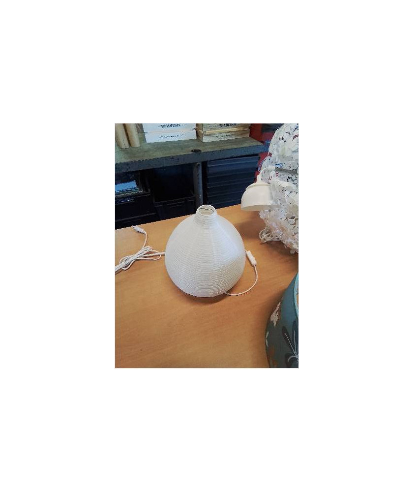 LAMPE A POSER PAPIER DE RIZ MÉTAL 