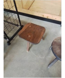 PORTE PLANTE CARRÉ BOIS TRIPODE