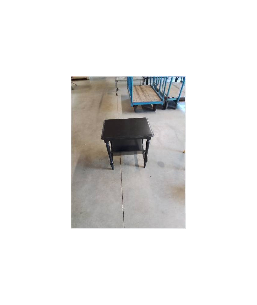 MEUBLE PORTE REVUES A COLONNES BOIS PEINT NOIR 