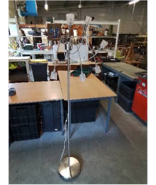 LAMPADAIRE LED MÉTAL CHROMÉ ET VERRE 6 FEUX KRYSSBO IKEA 
