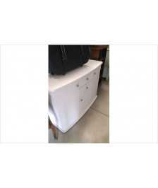 BUFFET BLANC 3 PORTES 2 TIROIRS
