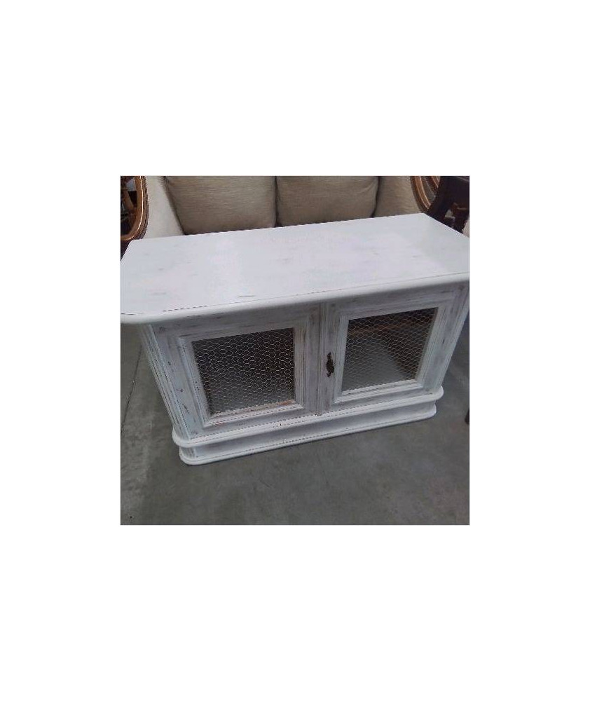 PETIT MEUBLE BLANC GRILLAGÉ