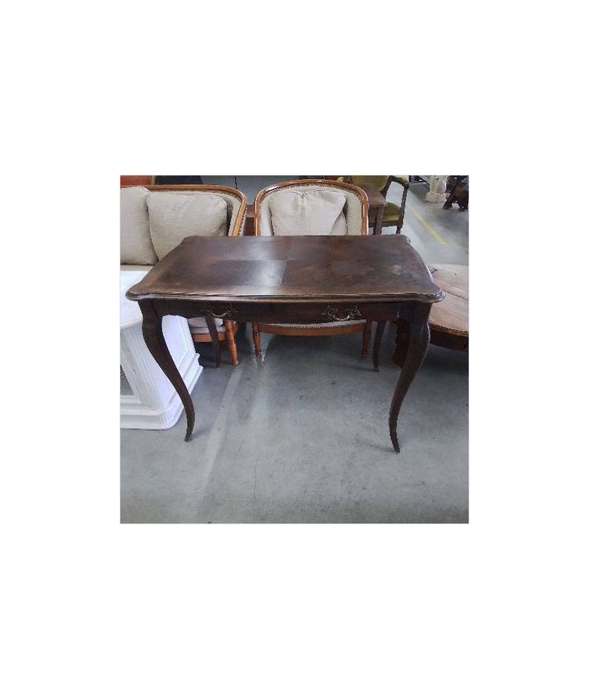 BUREAU PIEDS GALBÉS 2 TIROIRS