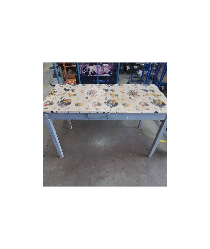 TABLE DE FERME GRISE 1 TIROIR 