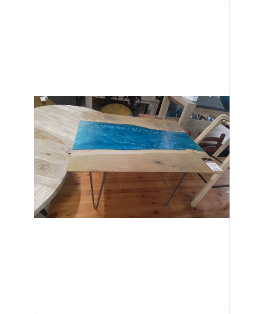 TABLE BASSE CHENE RESINE EPOXY ARTISANALE TABLE BASSE CHENE RESINE EPOXY ARTISANALE