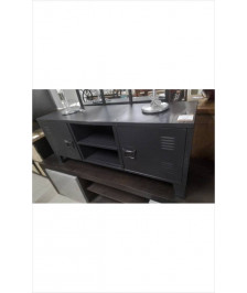 MEUBLE TV NOIR METAL EN L ETAT
