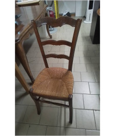 LOT DE 4 CHAISES PAILLEE