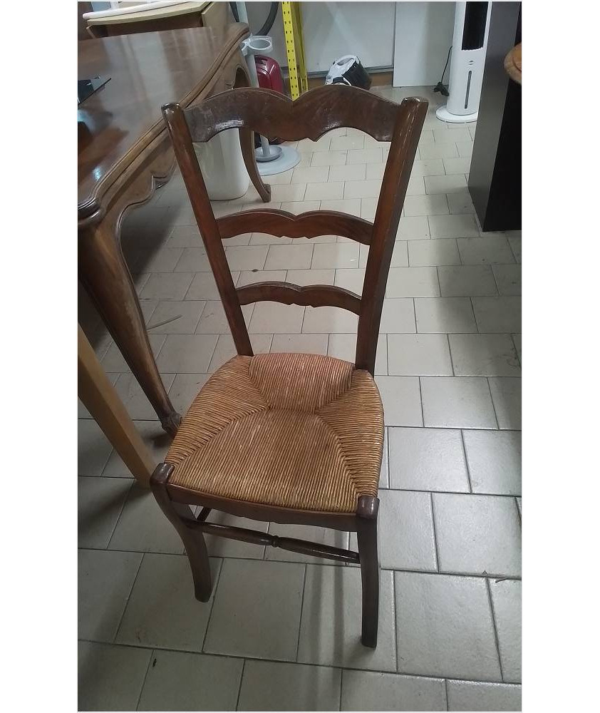 LOT DE 4 CHAISES PAILLEE