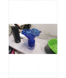 VASE VERRE BLEU 