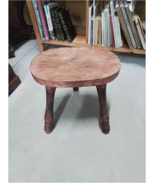 PORTE PLANTE OVALE TRIPODE BOIS GRAVE