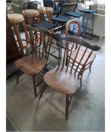 PAIRE DE CHAISES SALOON BOIS