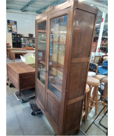VITRINE BOIS 2 PORTES ANNÉES 40