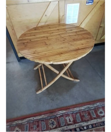 TABLE RONDE PLIANTE BAMBOU 