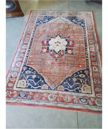 TAPIS LAINE VIEUX ROSE BLEU ECRU 228X160CM
