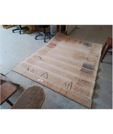 TAPIS BEIGE MOTIF FLORAL 