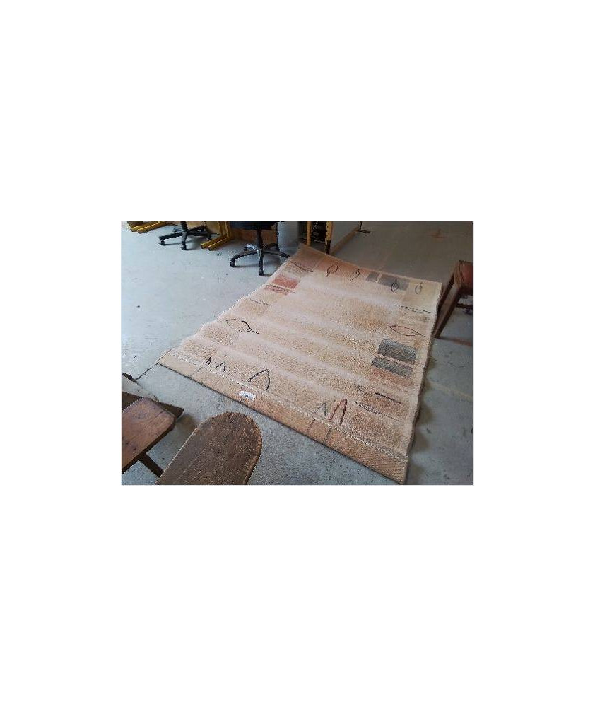 TAPIS BEIGE MOTIF FLORAL 
