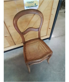 CHAISE BOIS CANNÉ DOSSIER CINTRÉ NAPOLÉON III 