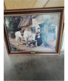 REPRODUCTION FEMME AU CHEVAL BLANC G.HOLMES