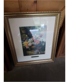 REPRODUCTION BOUQUET WAINWRIGHT CADRE DORÉ 