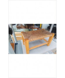 TABOURET BAS PIN- PAILLE