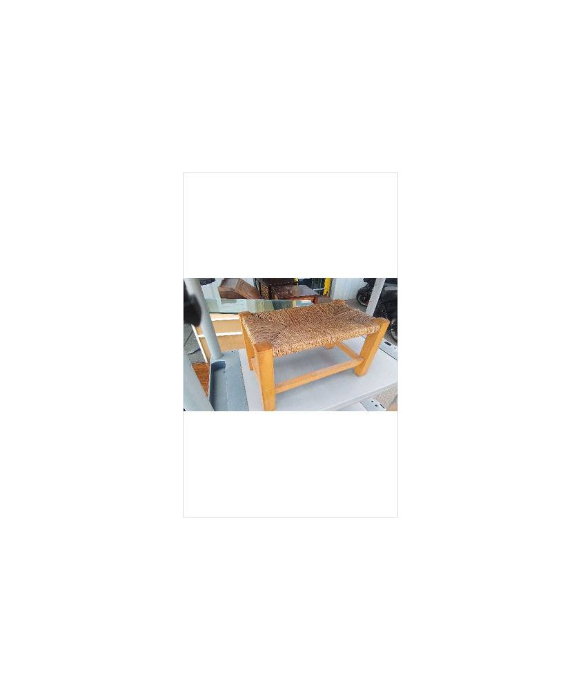 TABOURET BAS PIN- PAILLE