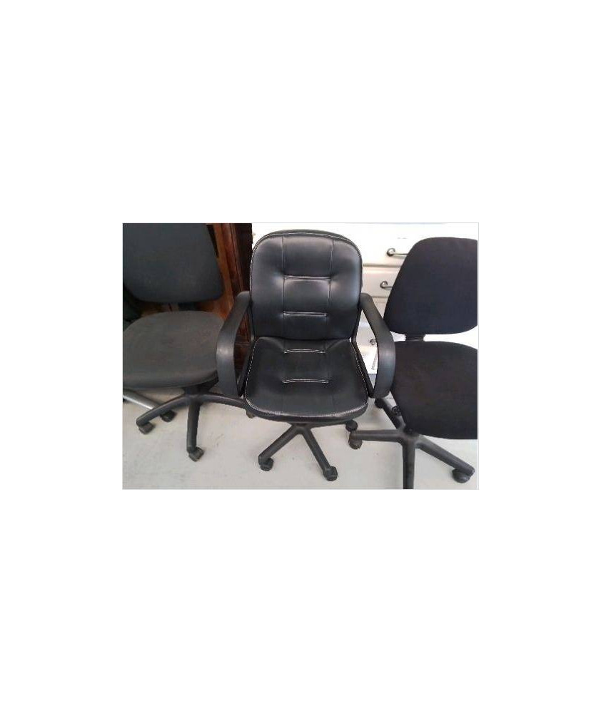 FAUTEUIL DE BUREAU SIMILI CUIR NOIR 