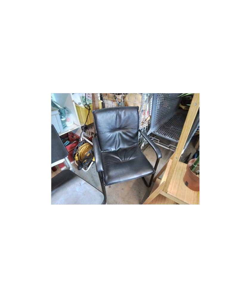 FAUTEUIL DE BUREAU CUIR NOIR 