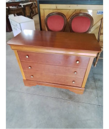 COMMODE BOIS CLAIR 3 TIROIRS STYLE LOUIS PHILIPPE 