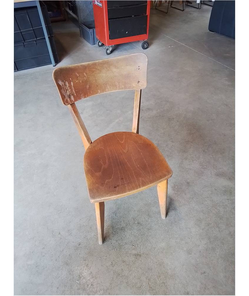 CHAISE D’ADMINISTRATION BOIS CLAIR ANNÉES 50