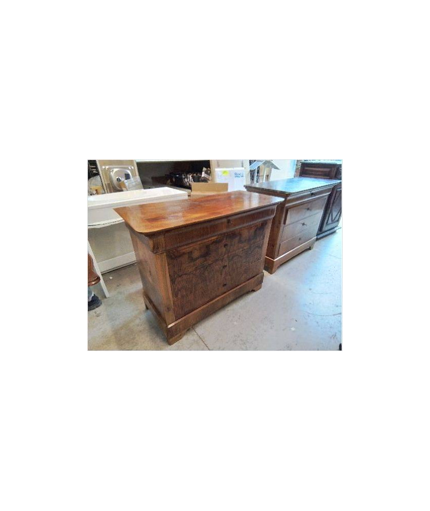 COMMODE SECRETAIRE LOUIS PHILIPPE  EN NOYER