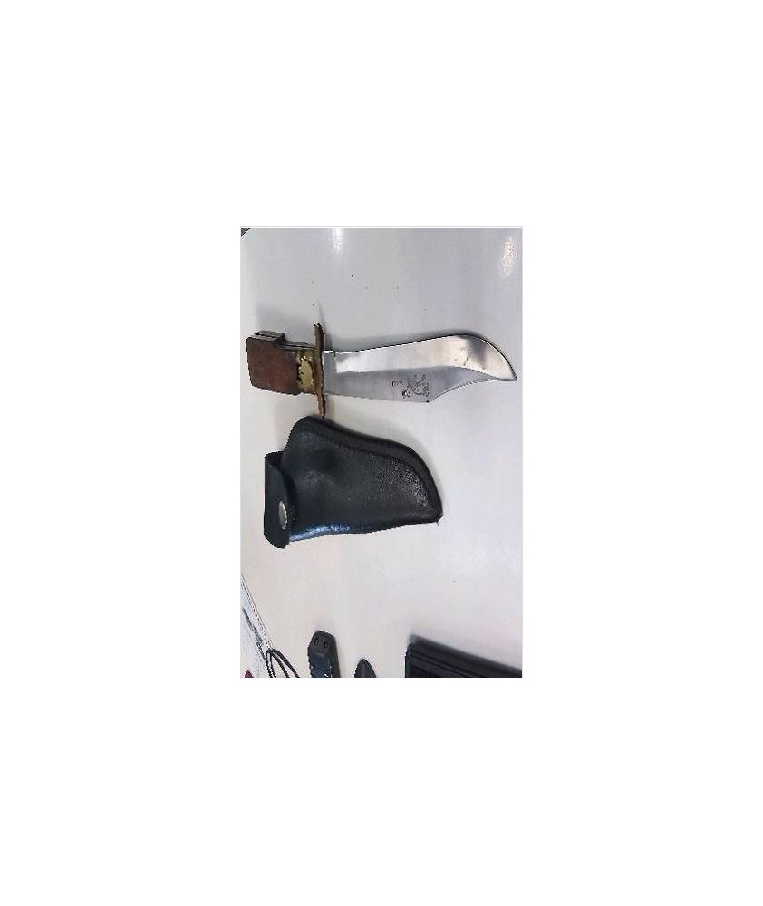 COUTEAU DE CHASSE ’LÉOPARD ’- LAME 19CM + ETUI