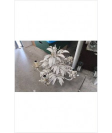 LUSTRE FEUILLES BLANCHES 