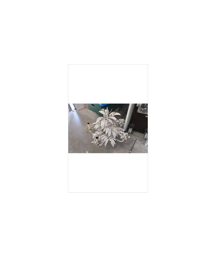 LUSTRE FEUILLES BLANCHES 