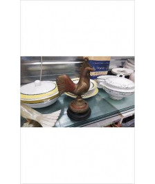 DECO COQ LAITON ( ANCIEN PIED DE LAMPE) 