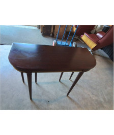 CONSOLE ACAJOU EXTENSIBLE STYLE LOUIS XVI VENDU AVEC UNE RALLONGE DE 40 CM OUVRANT 120 CM