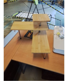 ÉTAGÈRE D ANGLE 3 TABLETTES  OIS CLAIR 