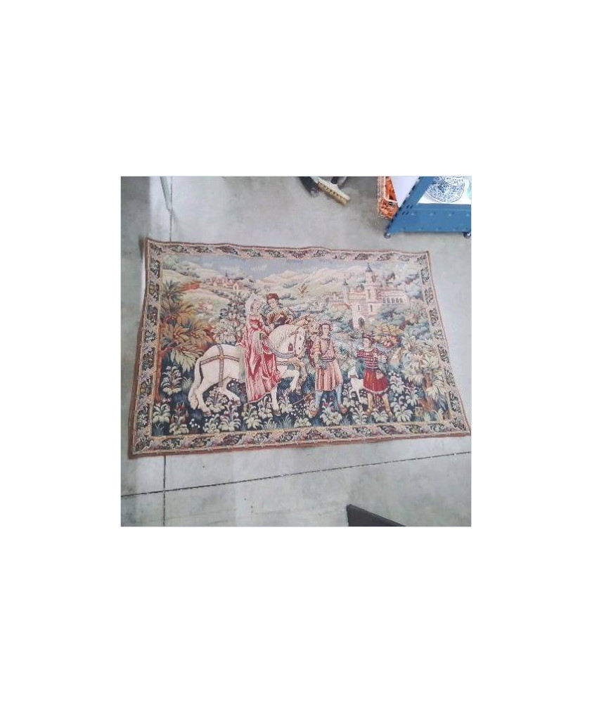 TAPISSERIE CHEVAL CHATEAU