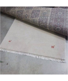 TAPIS LAINE CREME MOTIFS LAMAS