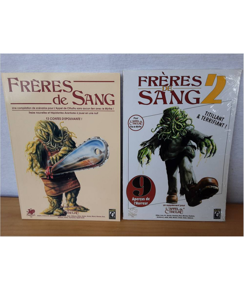 LIVRES DE JEU FRERES DE SANG TOMES 1 & 2 (SUPPLEMENT APPEL DE CTHULHU) LIVRES DE JEU FRERES DE SANG TOMES 1 & 2 (SUPPLEMENT APPEL DE CTHULHU)